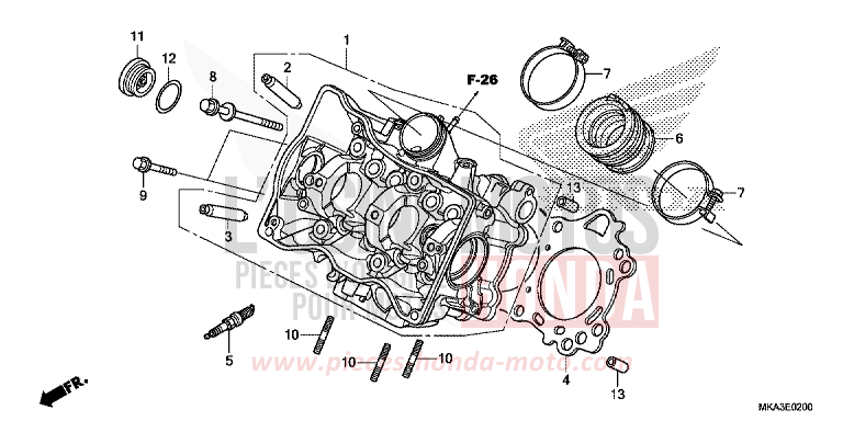 CYLINDER HEAD for NC750XD MAT PEARL GLARE WHITE (NHB54) from 2017