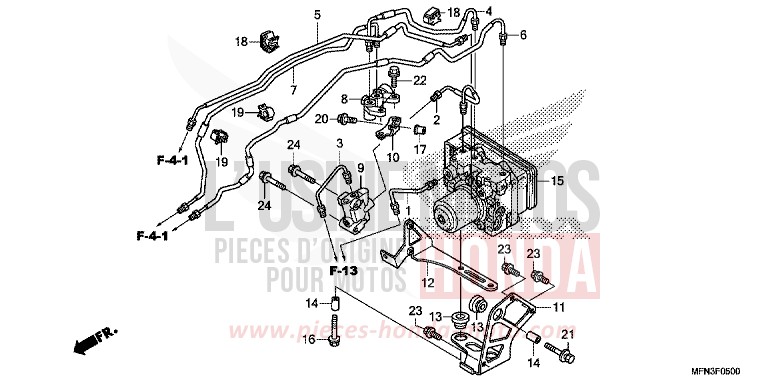 ABS MODULATOR for CB1000R HYPER RED (R348B) from 2015