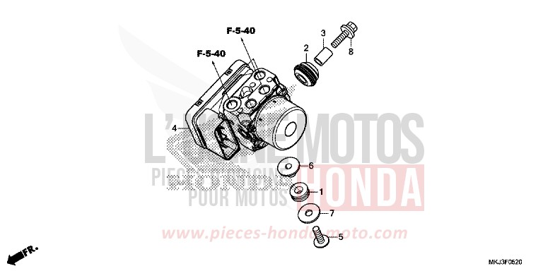 ABS MODULATOR for CB1000R MAT BULLET SILVER (NH389) from 2018