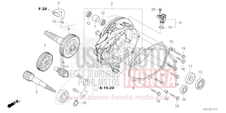 TRASMISSIONE per NSC110 CANDY NOBLE RED (R350) del 2021