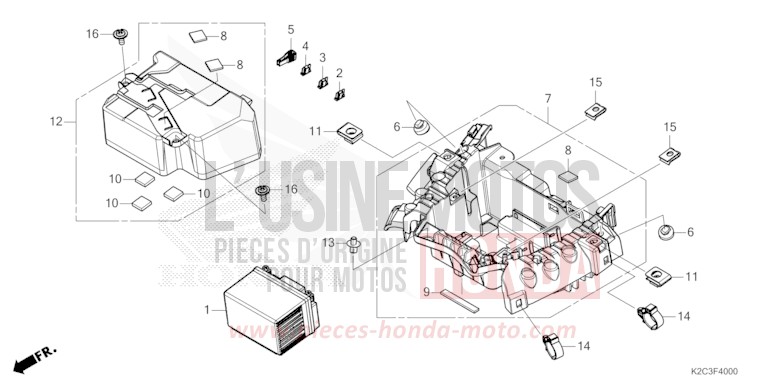 BATTERIA per NSC110 CANDY NOBLE RED (R350) del 2021