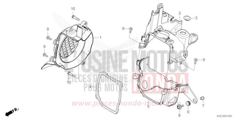 SHROUD/FAN COVER for NSC110 MAT GALAXY BLACK METALLIC (NHA76) from 2021