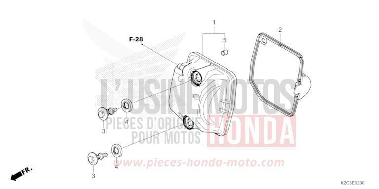 CYLINDER HEAD COVER for NSC110 PEARL JASMINE WHITE (NHB35) from 2021