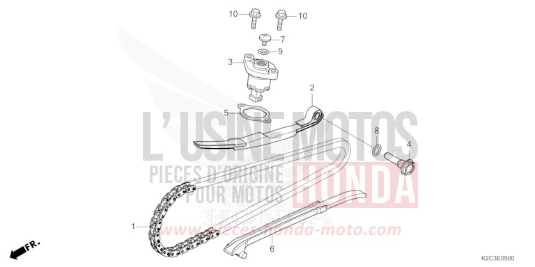 CAM CHAIN/TENSIONER for NSC110 PEARL JASMINE WHITE (NHB35) from 2021
