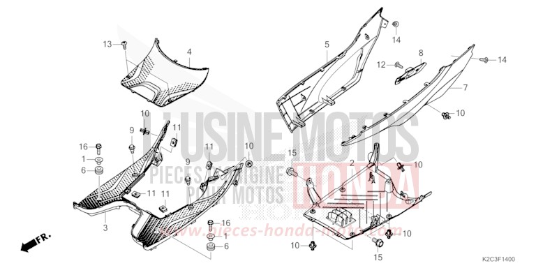 FLOOR STEP for NSC110 PEARL JASMINE WHITE (NHB35) from 2021