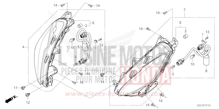 FRONT WINKER for NSC110 PEARL JASMINE WHITE (NHB35) from 2021