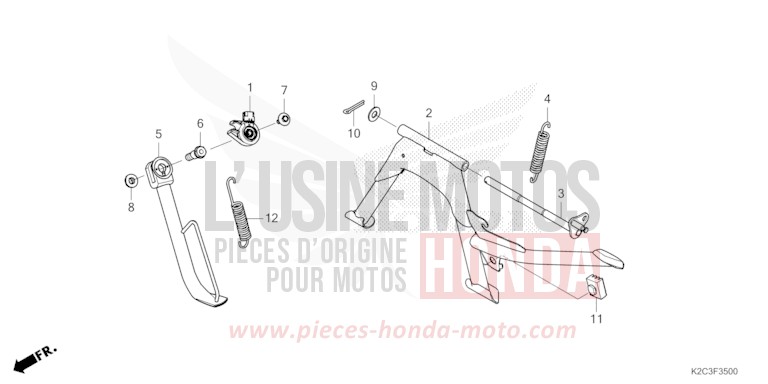 STAND for NSC110 POSEIDON BLACK METALLIC (NHB25) from 2021