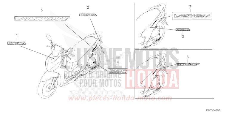 MARK for NSC110 POSEIDON BLACK METALLIC (NHB25) from 2021