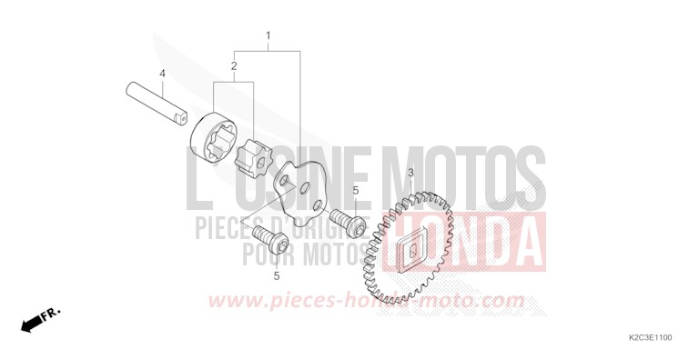 OIL PUMP for NSC110 MAT GALAXY BLACK METALLIC (NHA76) from 2023