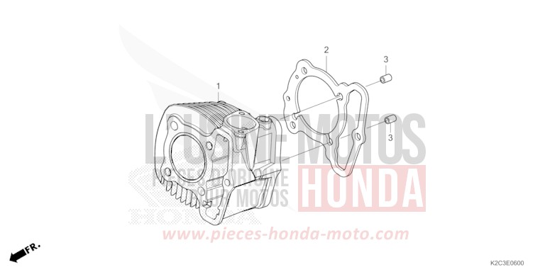 CYLINDER for NSC110 PEARL JUPITER GRAY (NHC60) from 2023