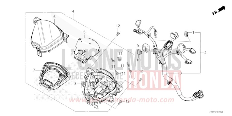 METER for NSC110 PEARL JUPITER GRAY (NHC60) from 2023