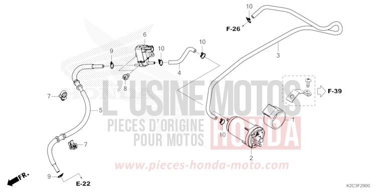 CANISTER for NSC110 PEARL JUPITER GRAY (NHC60) from 2023