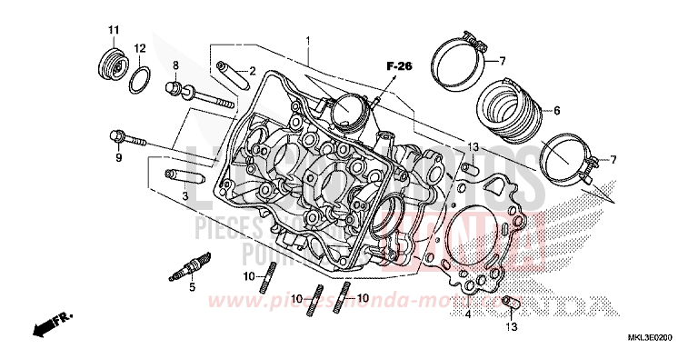 CYLINDER HEAD for NC750XD CANDY CHROMOSPHERE RED (R381) from 2019