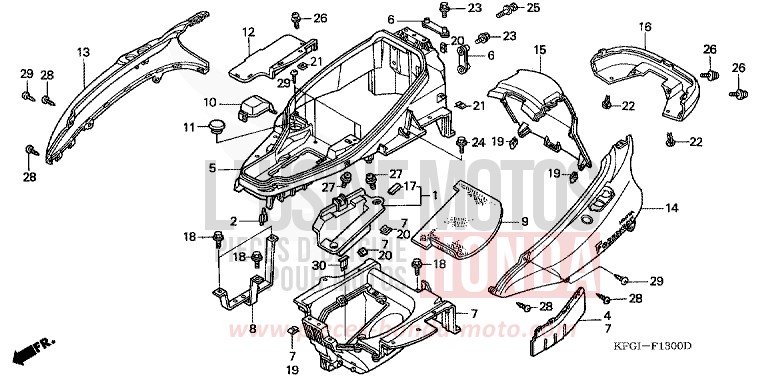 HOUSSE DE CARROSSERIE/COMPARTIMENT A BAGAGES for   from 