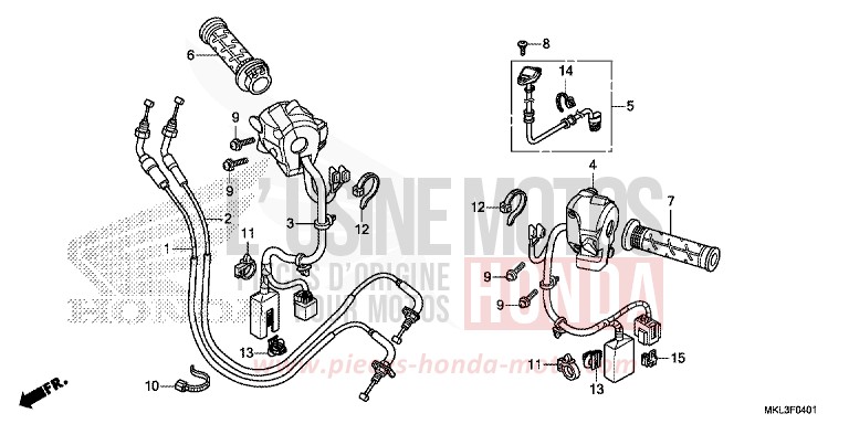 SWITCH/CABLE (NC750XD) for NC750XD MAT BALLISTIC BLACK METALLIC (NHA86) from 2019
