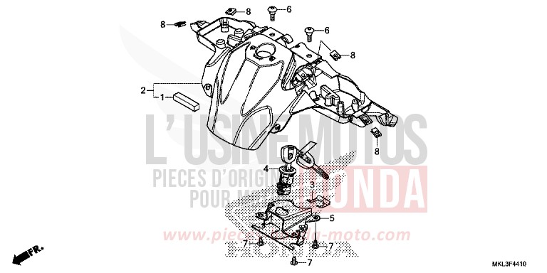 CENTER COVER for NC750XD MAT BALLISTIC BLACK METALLIC (NHA86) from 2019