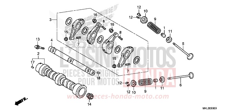 CAMSHAFT/VALVE for NC750XD MAT PEARL GLARE WHITE (NHB54) from 2019