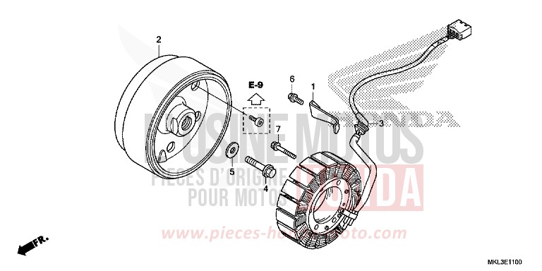 GENERATORE per NC750XD MAT PEARL GLARE WHITE (NHB54) del 2019