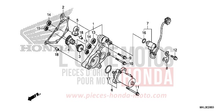 REDUCTION GEAR for NC750XD MAT PEARL GLARE WHITE (NHB54) from 2019