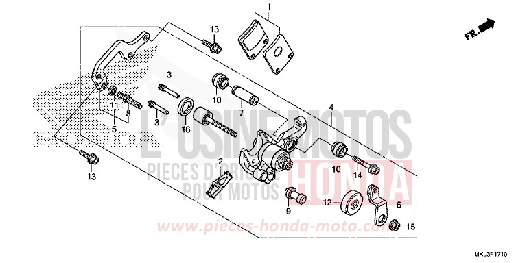 PARKING BRAKE CALIPER for NC750XD MAT PEARL GLARE WHITE (NHB54) from 2019