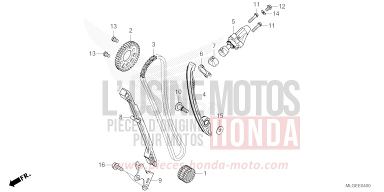 CAM CHAIN/TENSIONER for CRF1100D PEARL GLARE WHITE (NHB53H) from 2023