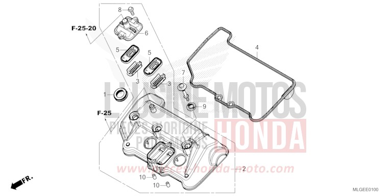CYLINDER HEAD COVER for CRF1100D MAT IRIDIUM GRAY METALLIC (NHC64) from 2023