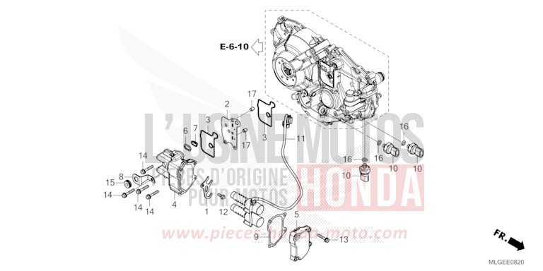 LINEAR SOLENOID for CRF1100D GRAND PRIX RED (R380B) from 2023