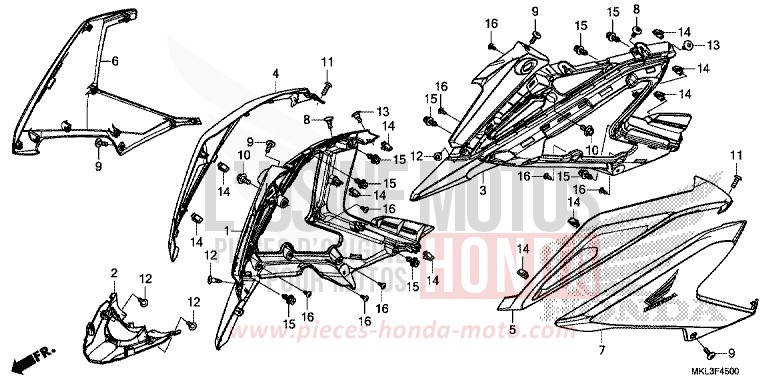 SIDE COWL for NC750XD CANDY CHROMOSPHERE RED (R381) from 2020