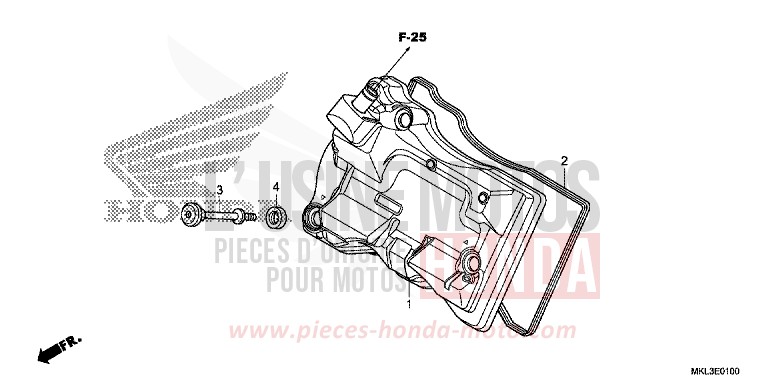 CYLINDER HEAD COVER for NC750XD GRAPHITE BLACK (NHB01) from 2020