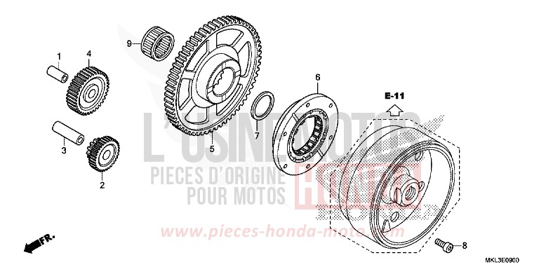 STARTING CLUTCH for NC750XD GRAPHITE BLACK (NHB01) from 2020