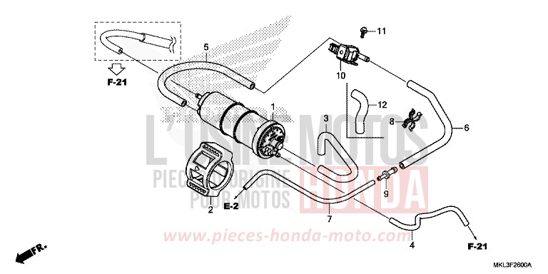 CANISTER for NC750XD GRAPHITE BLACK (NHB01) from 2020