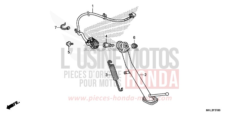 STAND for NC750XD GRAPHITE BLACK (NHB01) from 2020