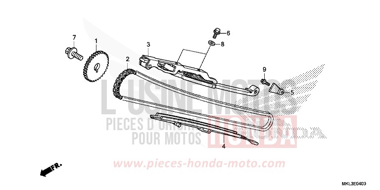 CAM CHAIN/TENSIONER for NC750XD PEARL GLARE WHITE (NHB53) from 2020