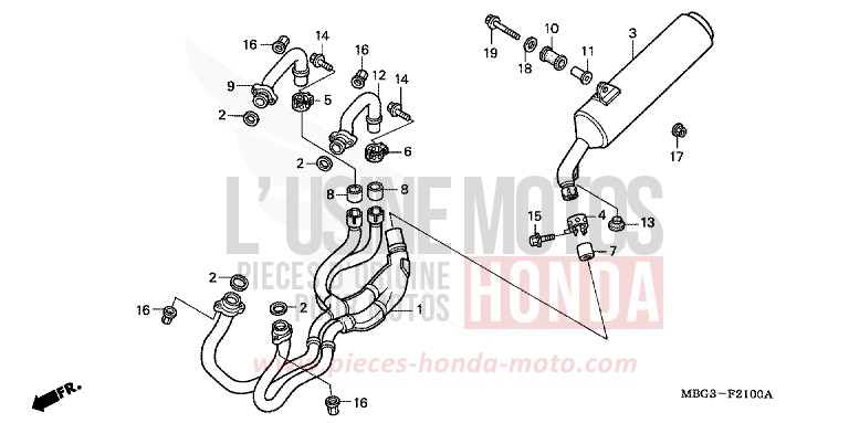 SILENCIEUX D'ECHAPPEMENT (VFR800FIW/X) for   from 