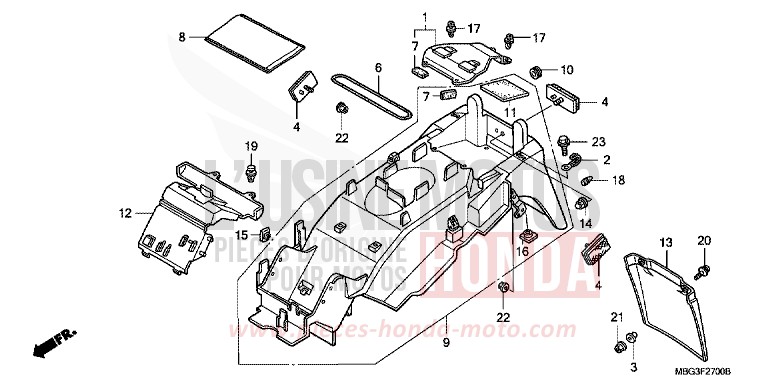 GARDE-BOUE ARRIERE for   from 
