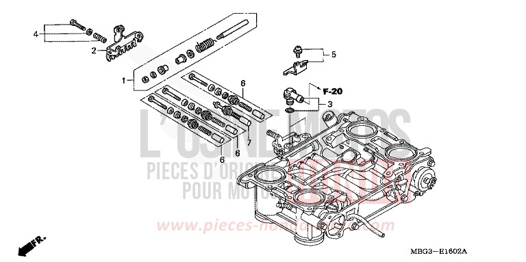 CORPS DE PAPILLON (PIECES CONSTITUTIVES) for   from 