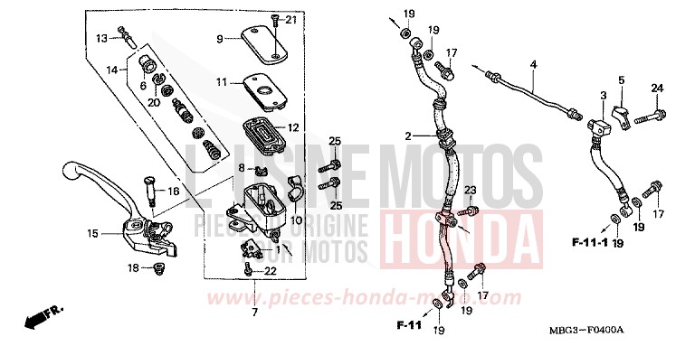 MAITRE-CYLINDRE FREIN AV. for   from 