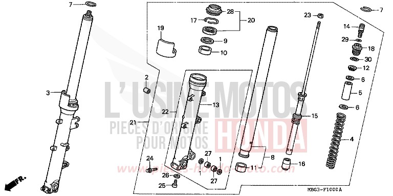 FOURCHETTE AVANT for   from 