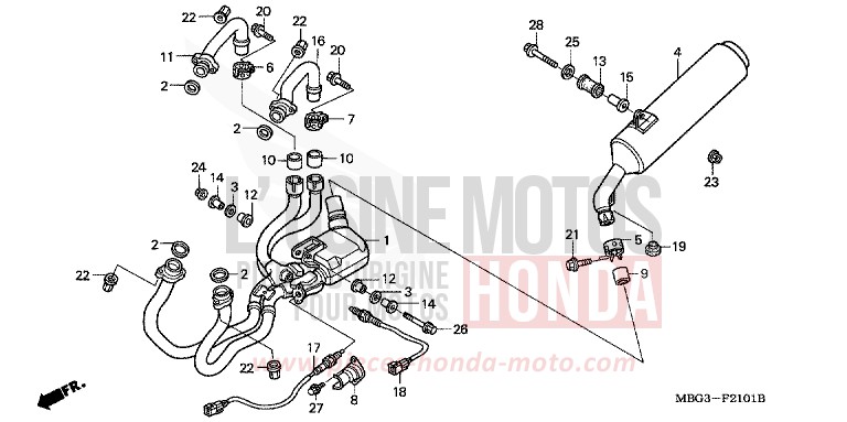 SILENCIEUX D'ECHAPPEMENT (VFR800FIY/1) for   from 