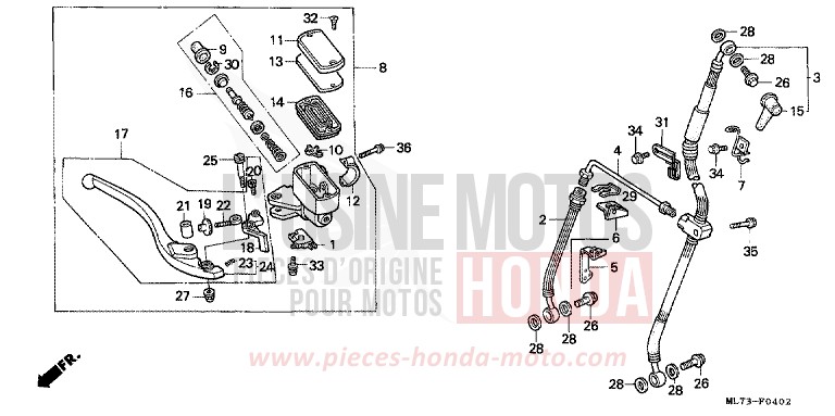 FREIN AVANT MAITRE-CYLINDRE (3) for   from 