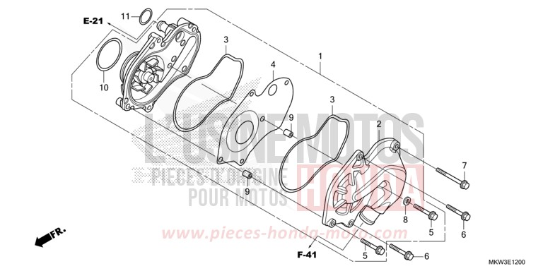 WATER PUMP for NC750XD GLINT WAVE BLUE METALLIC (B197) from 2021