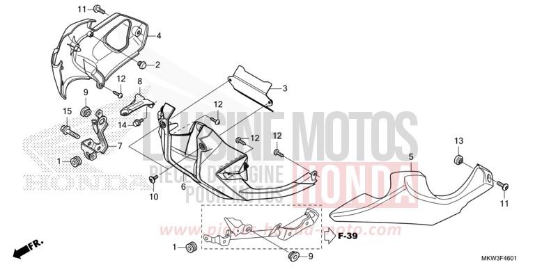 UNDER COWL (NC750XD) for NC750XD GLINT WAVE BLUE METALLIC (B197) from 2021