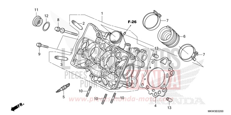 CYLINDER HEAD for NC750XD GRAND PRIX RED (R380) from 2021