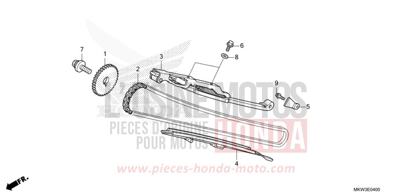 CAM CHAIN/TENSIONER for NC750XD GRAND PRIX RED (R380) from 2021