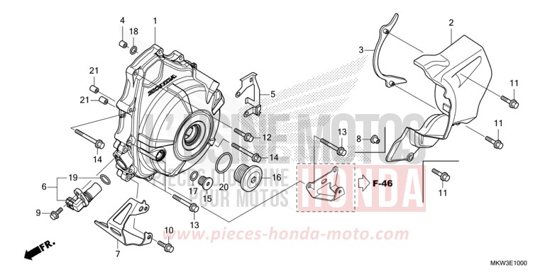 A.C. GENERATOR COVER for NC750XD GRAND PRIX RED (R380) from 2021