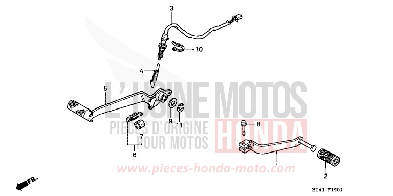 PEDALE (VFR750FR/FS/FT/FV) for   from 