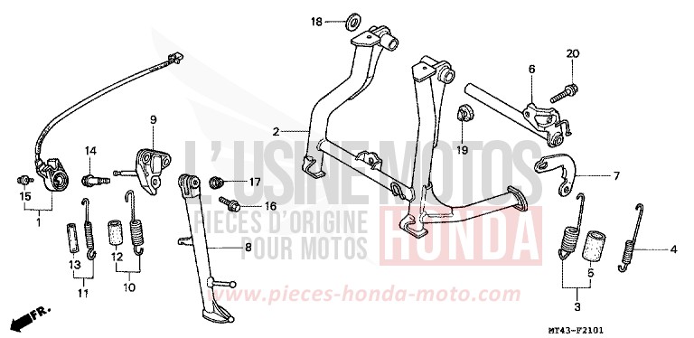 BEQUILLE (VFR750FR/FS/FT/FV) for   from 