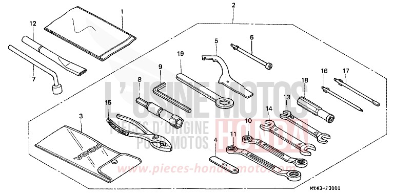 OUTILS (VFR750FR/FS/FT/FV) for   from 