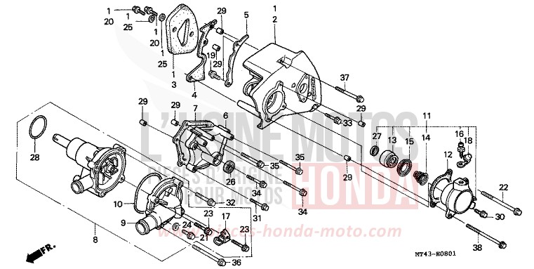POMPE A EAU (VFR750FR/FS/FT/FV) for   from 