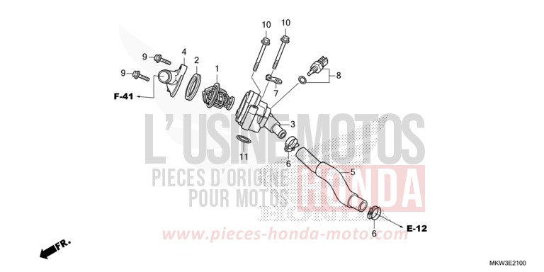 THERMOSTAT for NC750XD GRAND PRIX RED (R380) from 2021